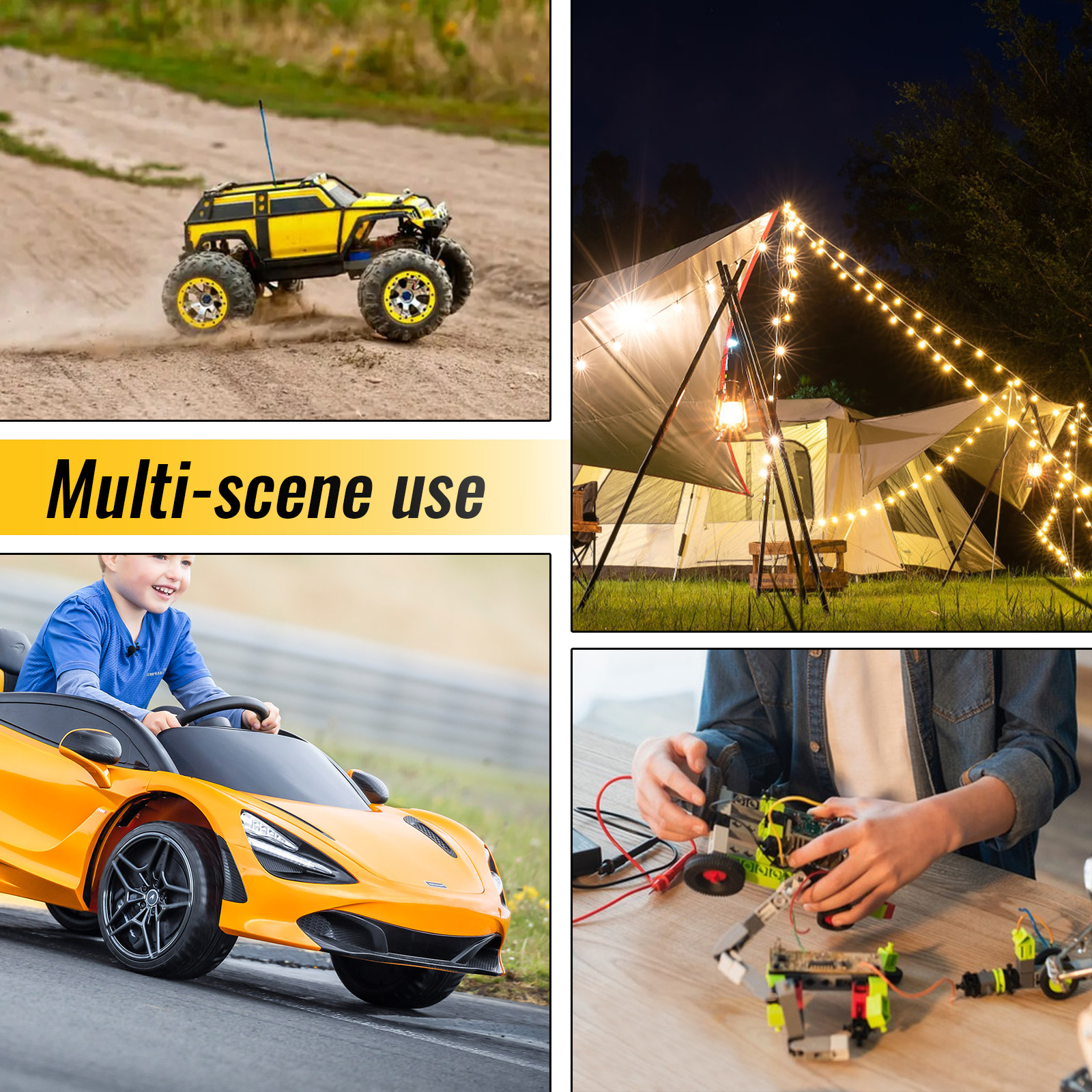 Power Wheel Adapter with Switch Compatible with Dewalt 20V Battery Holder Dock