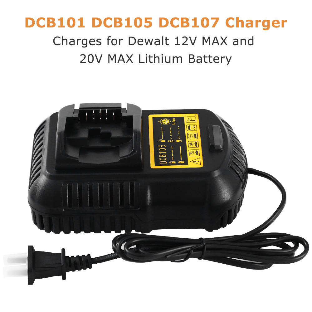 DCB105 charger for Dewalt 12v 14.4v 20v max lithium ion battery DCB101 DCB200
