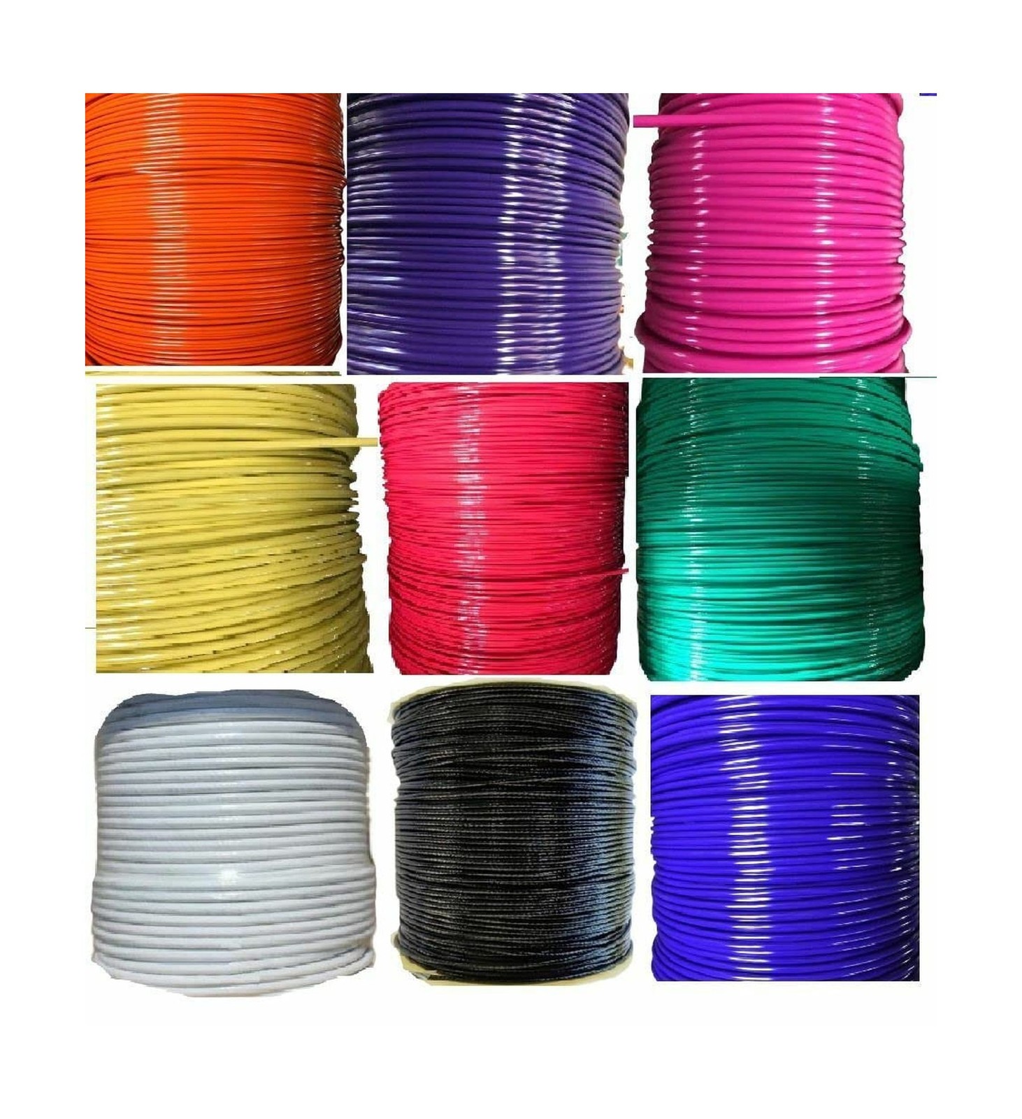 Color Vinyl Coated Wire Rope Cable,1/16″ – 3/32″ 7×7 Cable White, Black, Blue…