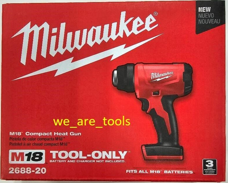 New In Box Milwaukee 2688-20 M18 Heat Gun Compact Cordless Battery Powered 18V