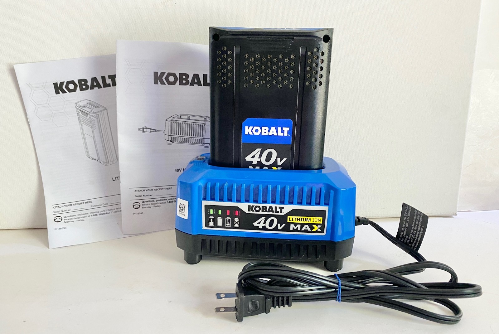 Kobalt 40V Max Lithium-Ion Battery KB 245-06 and Charger KRC 40-06 Tested Works