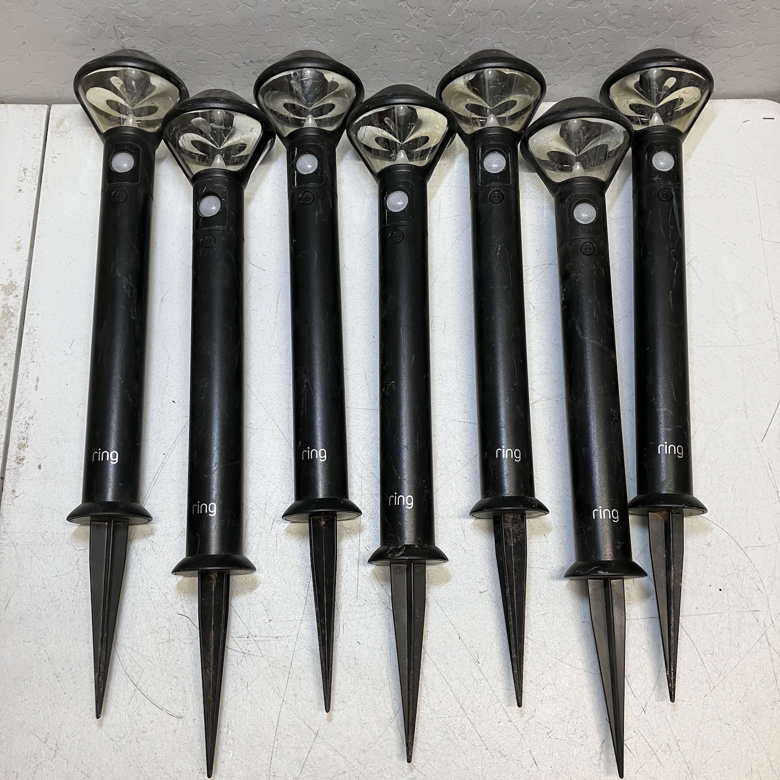 Ring Smart Lighting Pathlight, Motion Activated, Blk No Battery LOT OF 7⚡️