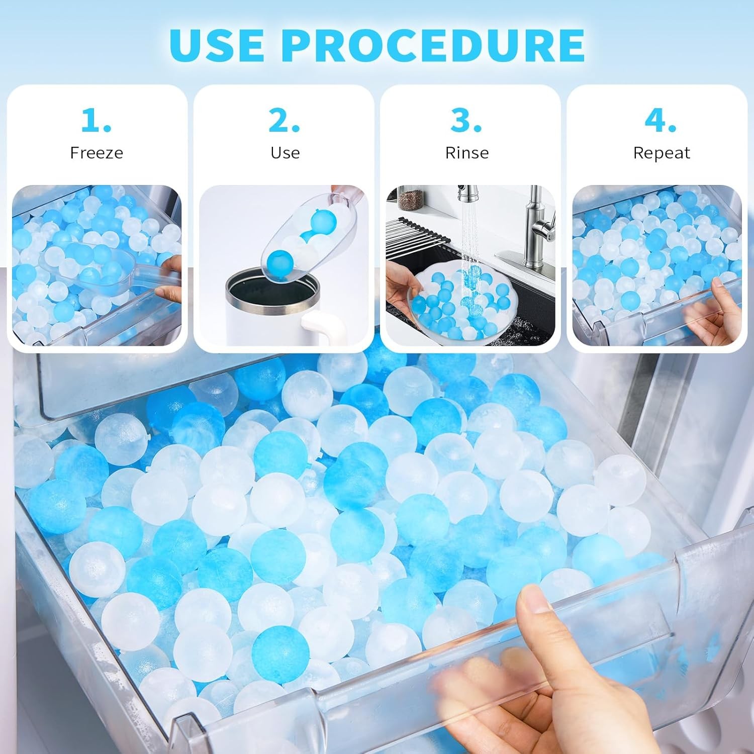 Reusable Ice Cubes Coolers Zero Refreezable Ice Cubes Set W/ Storage Bag