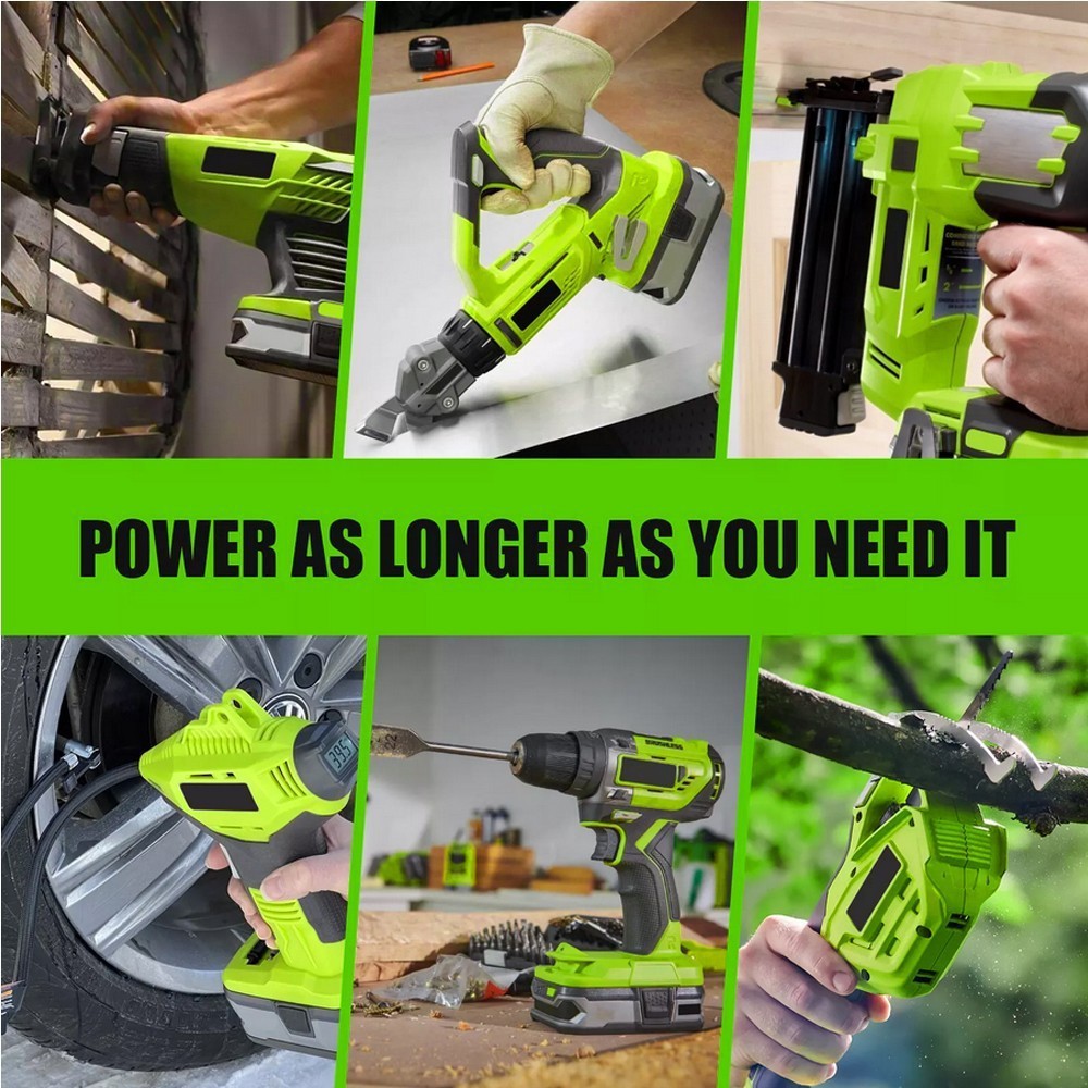 18V 8.0Ah For RYOBI P108 One Plus High Capacity Battery Lithium-Ion P107 New