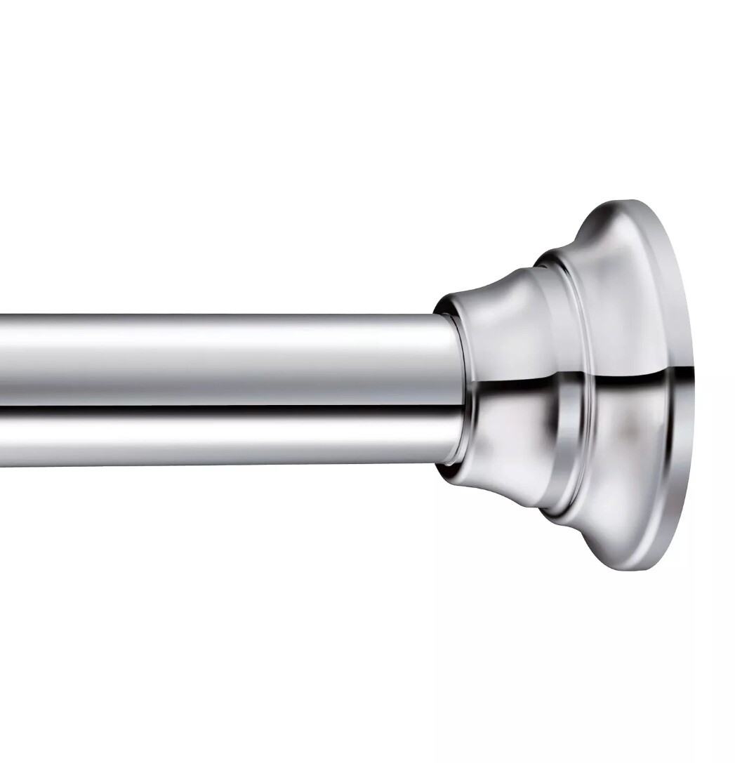 Moen TR1000CH 44” – 72” Adjustable Tension Straight Shower Curtain Rod in Chrome