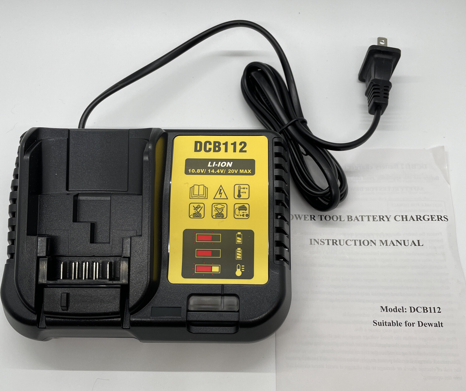 STZ Dewalt DCB112 12-Volt and 20-Volt MAX Lithium-Ion Battery Charger DCB101 DCB