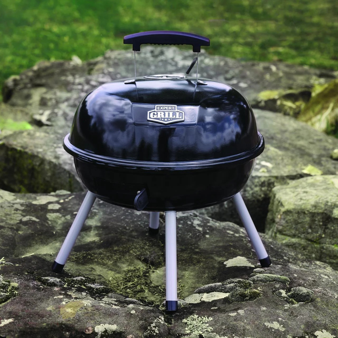 14.5 Inch Portable Charcoal Grill, Black
