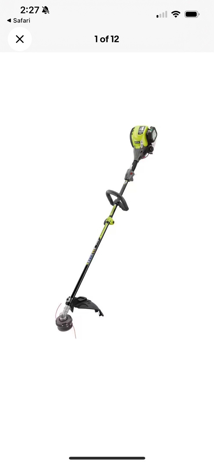 Ryobi RY4CSS 4-Cycle 30cc Straight Shaft Gas Trimmer
