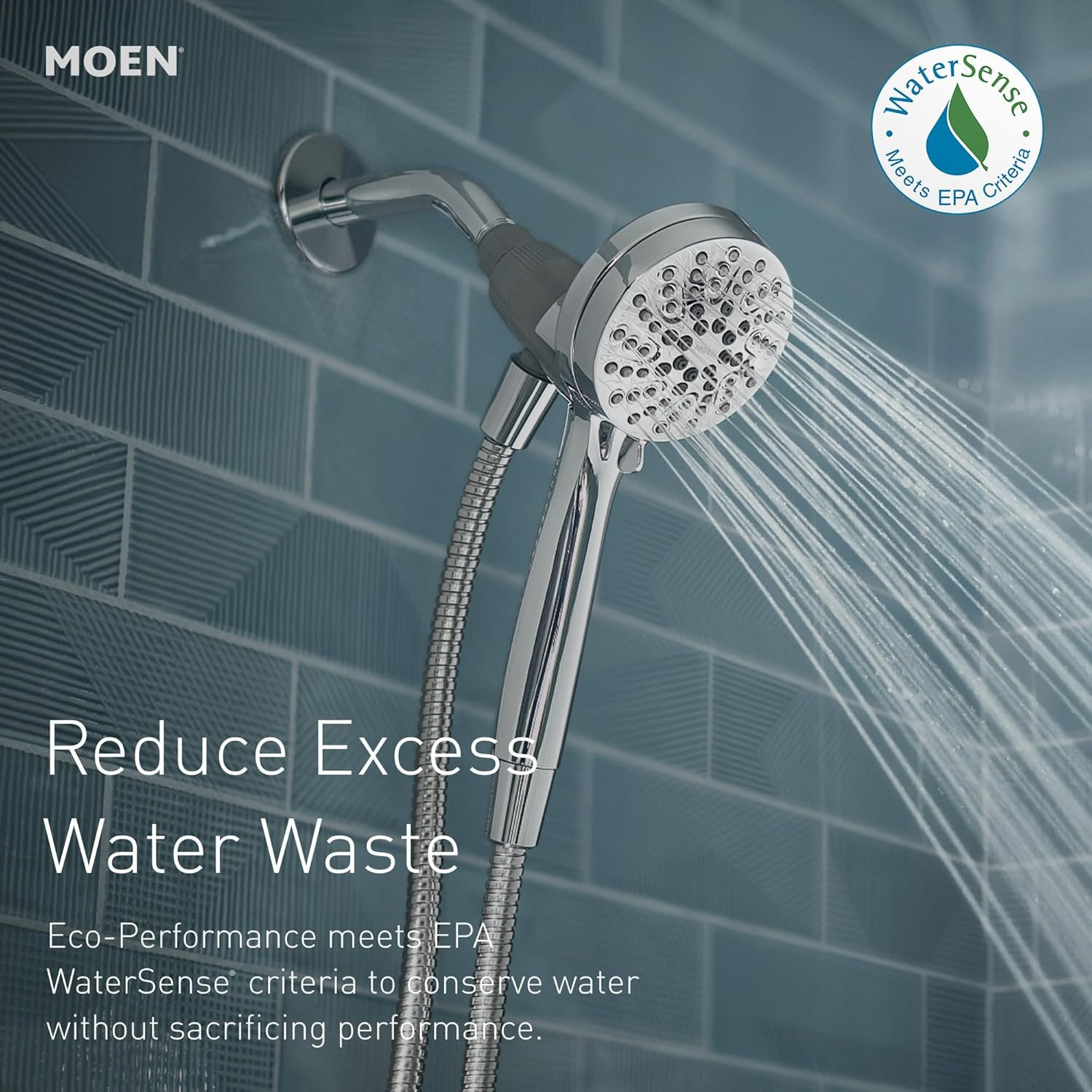 Moen Engage Magnetix Shower Head with Handheld Sprayer, 6 Spray Functions, Spot