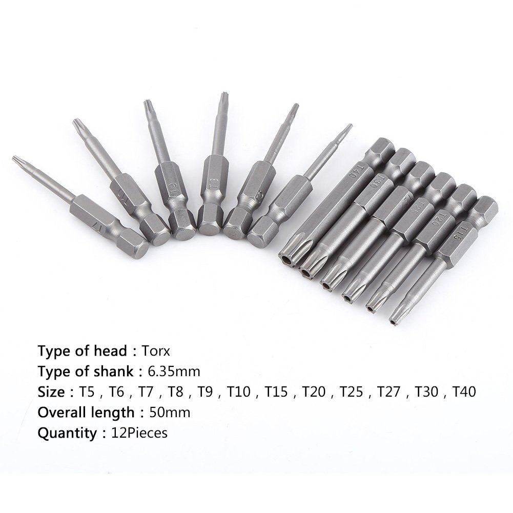 Security Torx Bit Set +Hex Key Allen Bit Set-For Power Drill & Impact Driver Lot
