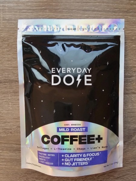 Everyday Dose Mushroom Coffee+ Collagen Protein Nootropic Focus Mood Mild Roast