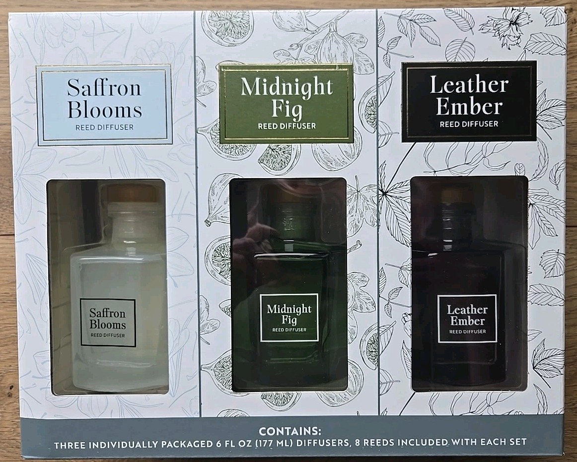 🌟NEW🌟 Bellevue Reed Diffuser 6 Oz, Set of 3 (8 Reeds Each). Variety Scents