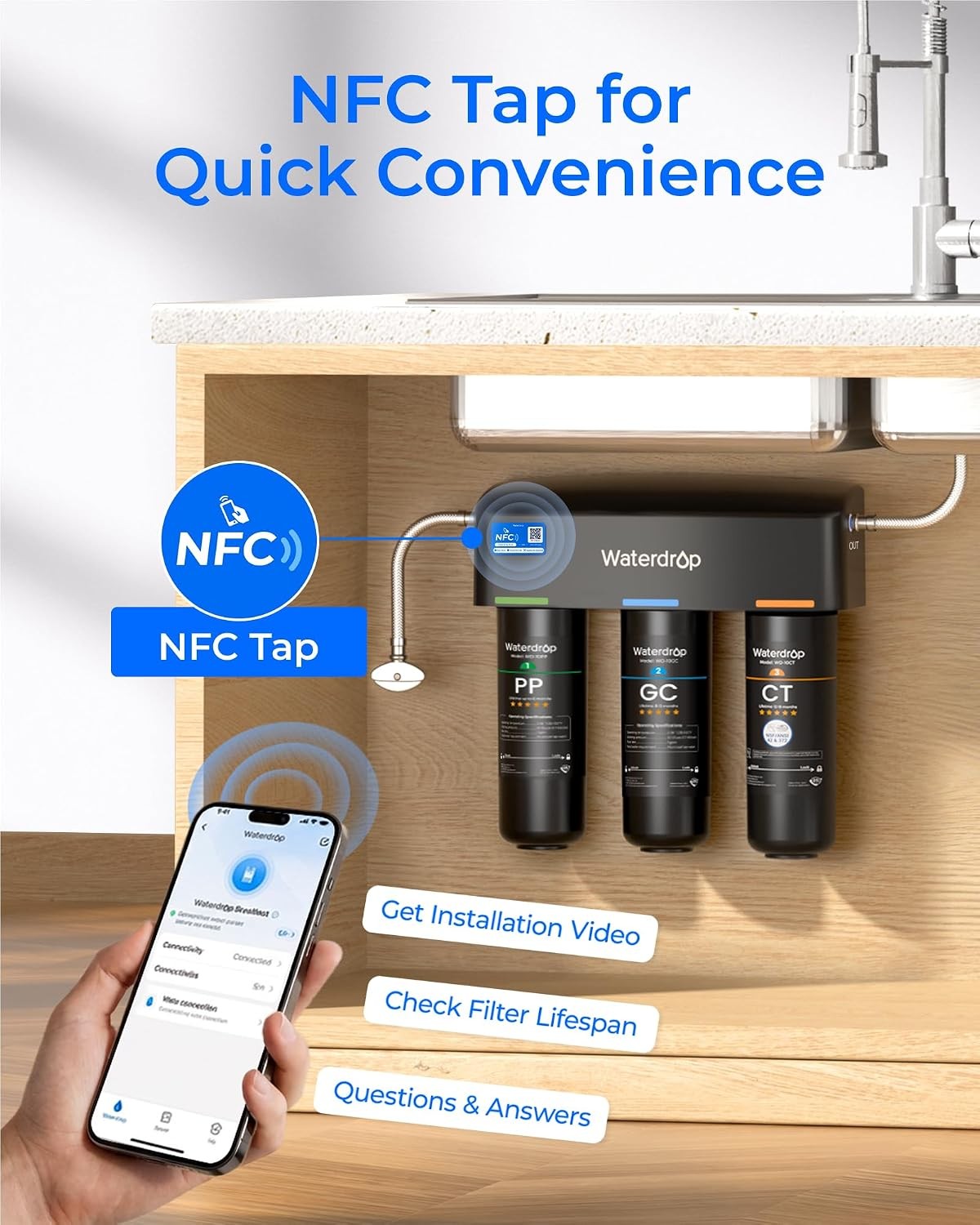 Waterdrop TSA 8 Layer Under Sink Water Filter System
