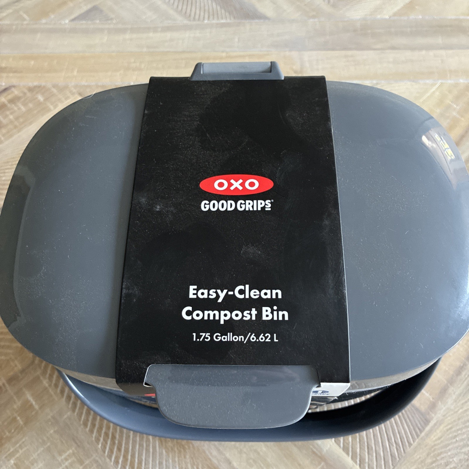 OXO Easy-Clean Compost Bin 1.75 Gallon Gray Kitchen Countertop – 13294600