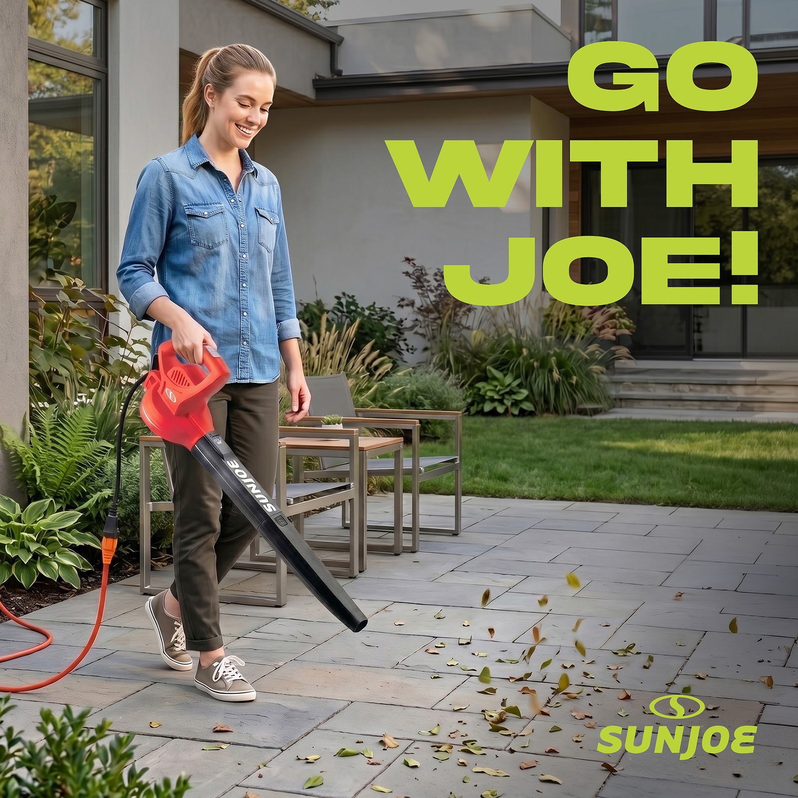 Sun Joe Electric All Purpose Leaf Blower, 6 Amp Motor, 155 MPH Air Speed, Red