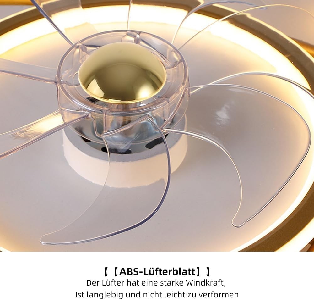 Modern Ceiling Fan with Lighting for Living Room,Bedroom,Dining Room,55cm