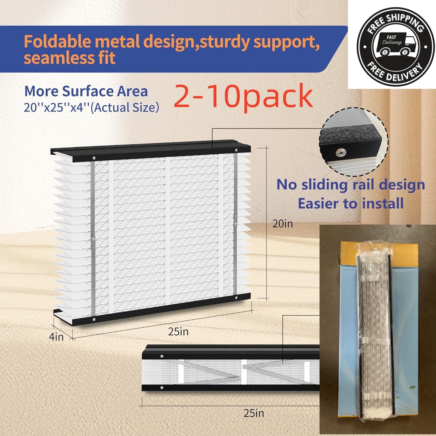 2-10 Pack ﻿ 210 Replacement Filter for AprilAire House Air Purifier Air Filter