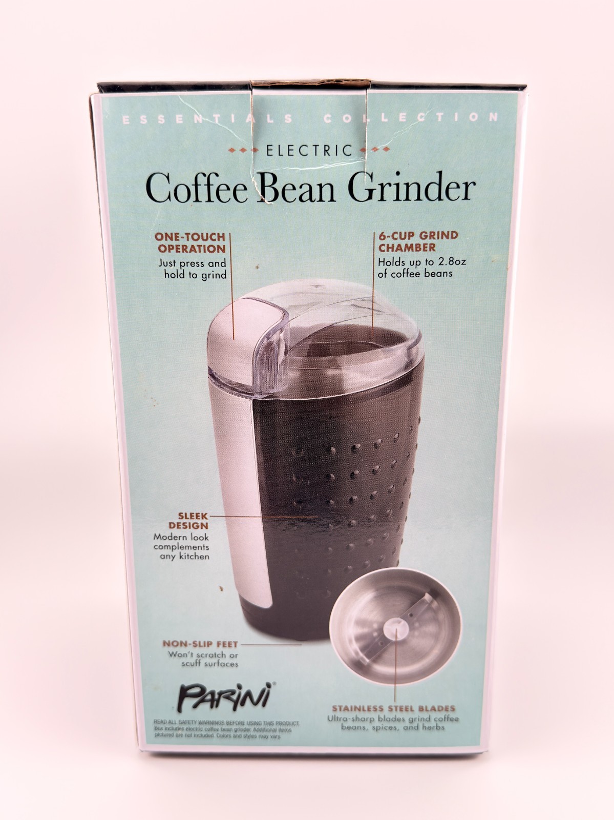 Parini Essentials Collection Electric Coffee Bean Grinder – Stainless Steel Blad