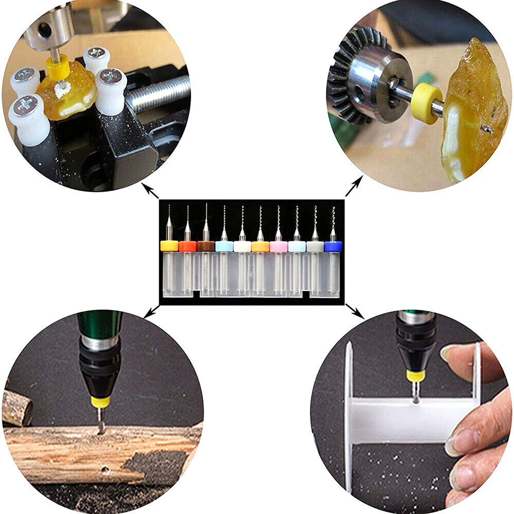 0.1 – 3mm PCB CNC Micro Drill Bits Set Tungsten Steel Carbide Twist Bit Milling