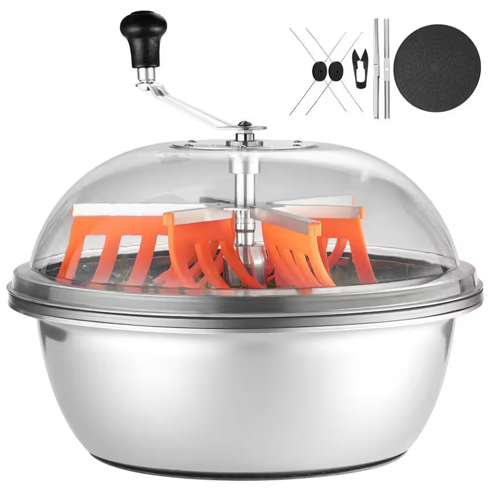 19 In. Manual Bud Leaf Trimmer W/Stainless Steel Blades, Transparent Lid, Wet &