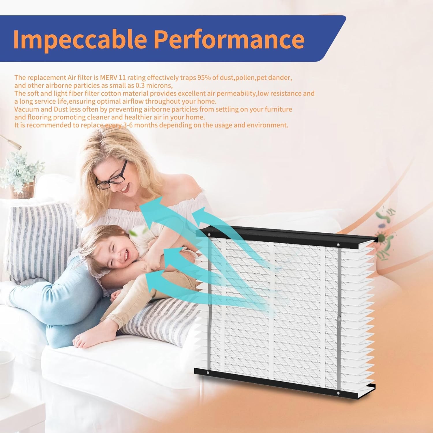 2-10 Pack ﻿ 210 Replacement Filter for AprilAire House Air Purifier Air Filter
