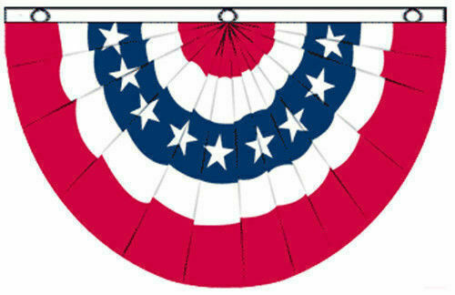 Stars & Stripes Bunting 3×5 ft Red White Blue United States US USA Flag Banner
