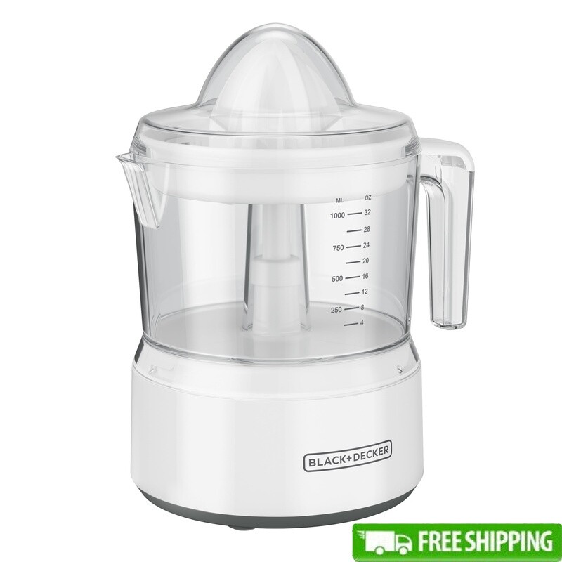 Citrus Juicer W/ Self-Reversing Cone & Easy Pour Pitcher Dishwasher Safe Parts