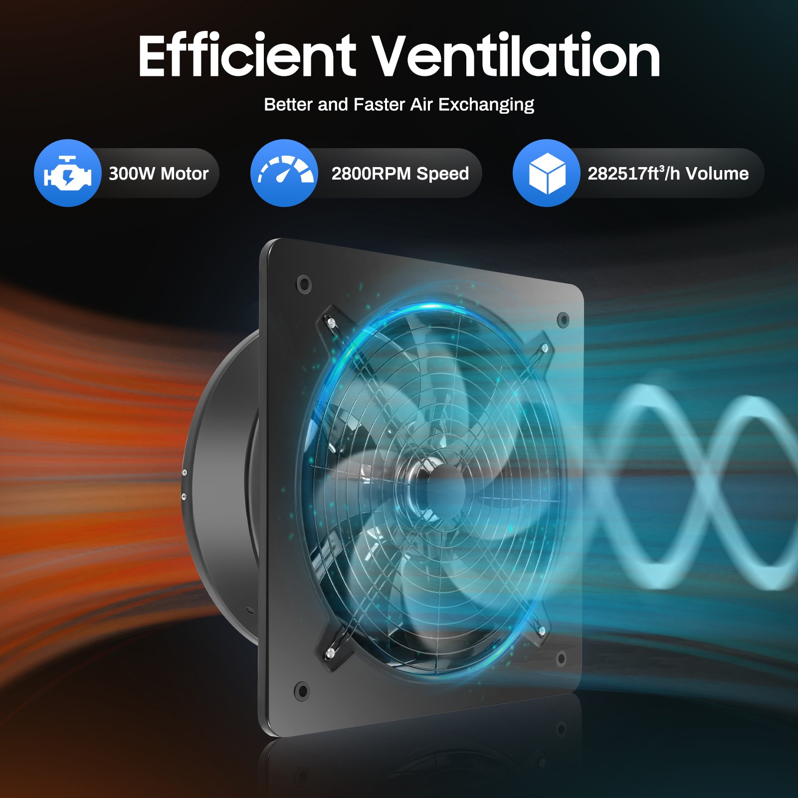16 Inch Industrial Ventilation Extractor Axial Exhaust Air Blower Fan Commercial