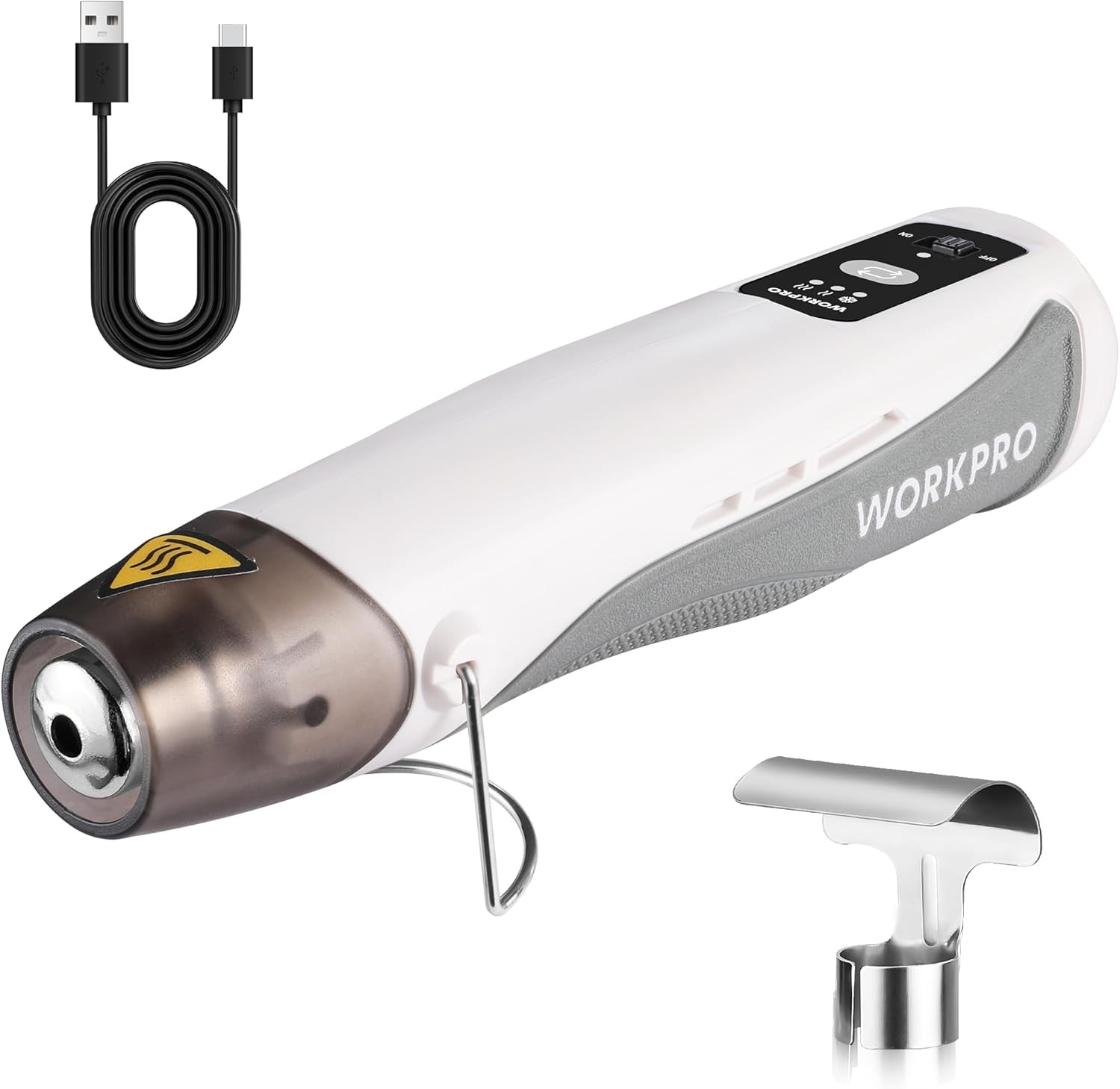 WORKPRO 7.2V Mini Cordless Heat Gun Electric Hot Air Gun Reflector Nozzle 3 Temp