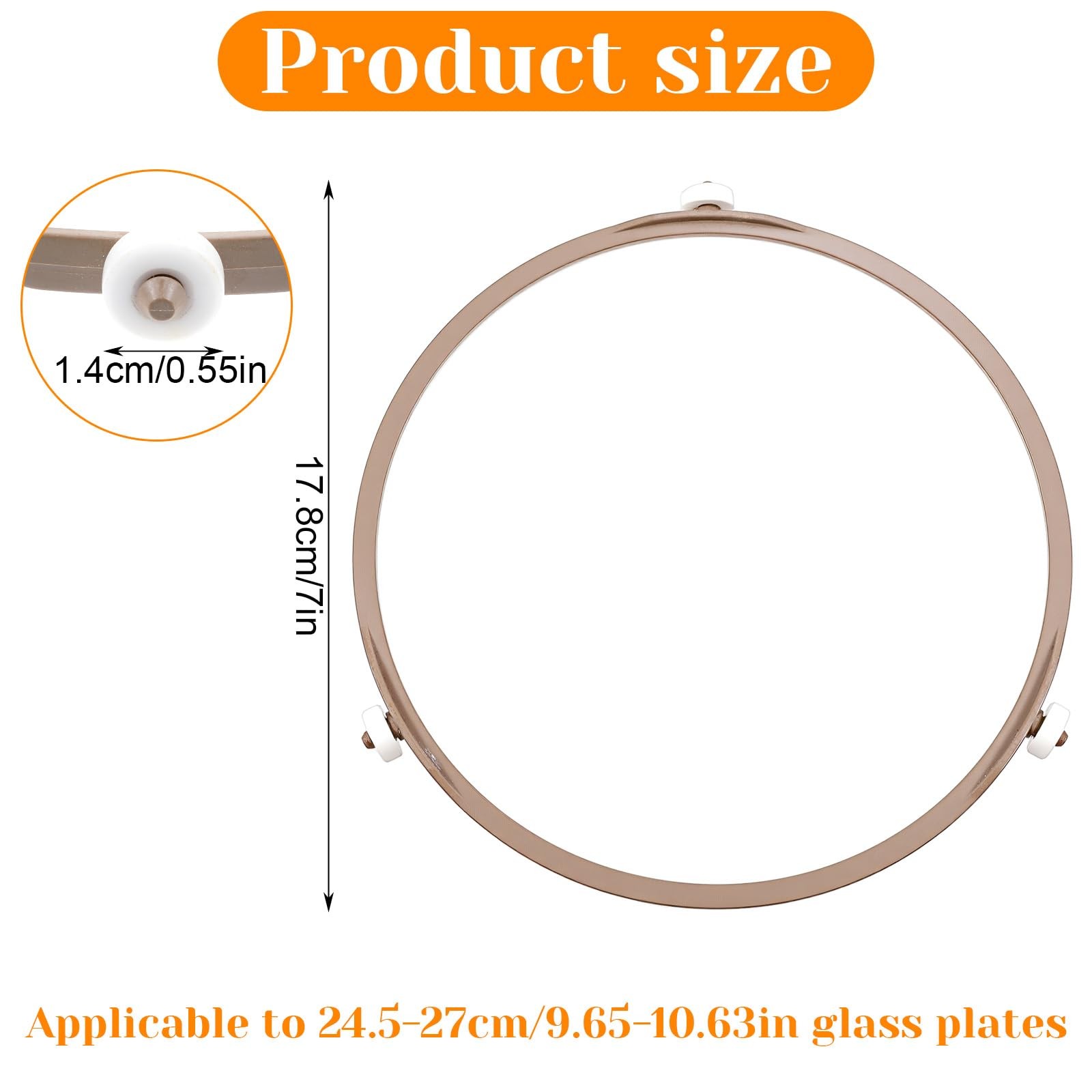 Microwave Turntable Ring Replacement 7.09 Inch Abs Plastic Rotating Ring with…