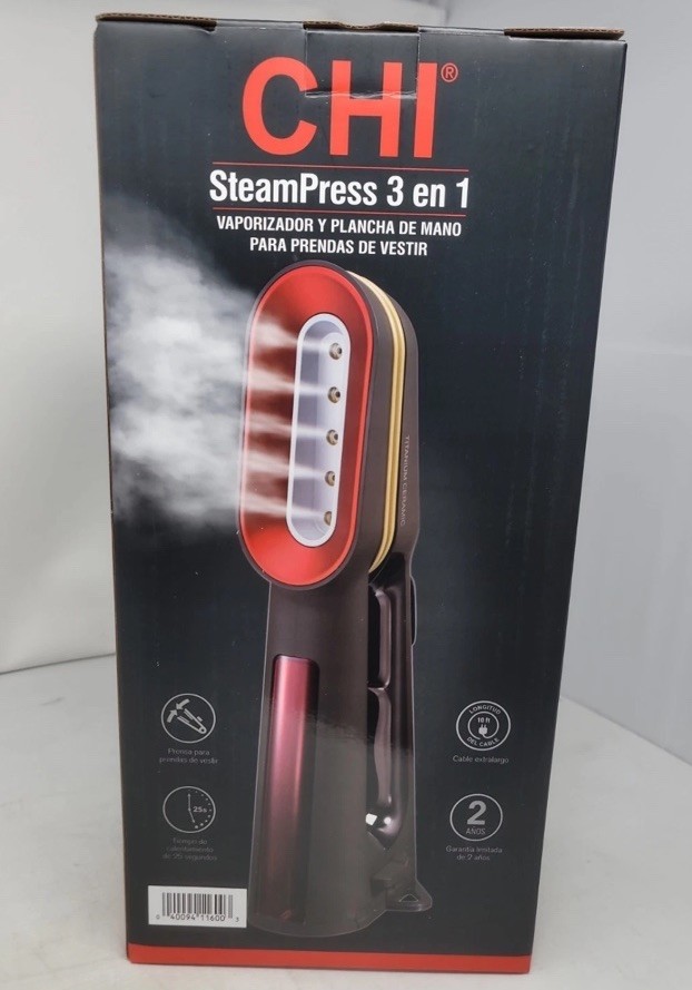 CHI SteamPress 11600 3-in-1 Handheld Garment Steamer 1500 W New