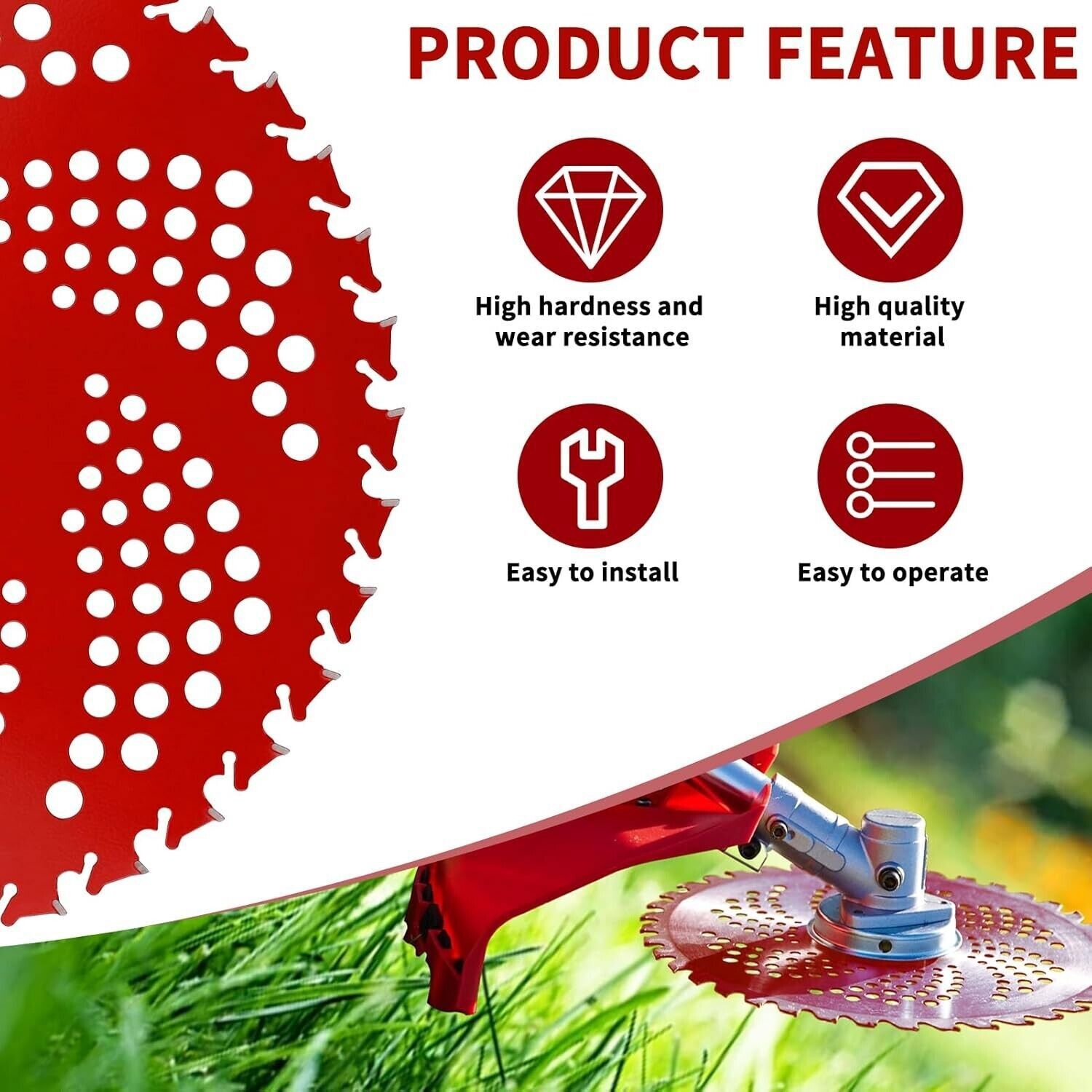 Teeth Carbide Tipped Blade Kit for Brush Cutter Weed Eater Trimmer