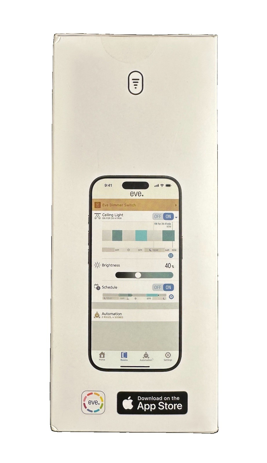 Eve Dimmer Switch (Matter) Smart Dimmer Switch, For Alexa/ Apple & Google Home
