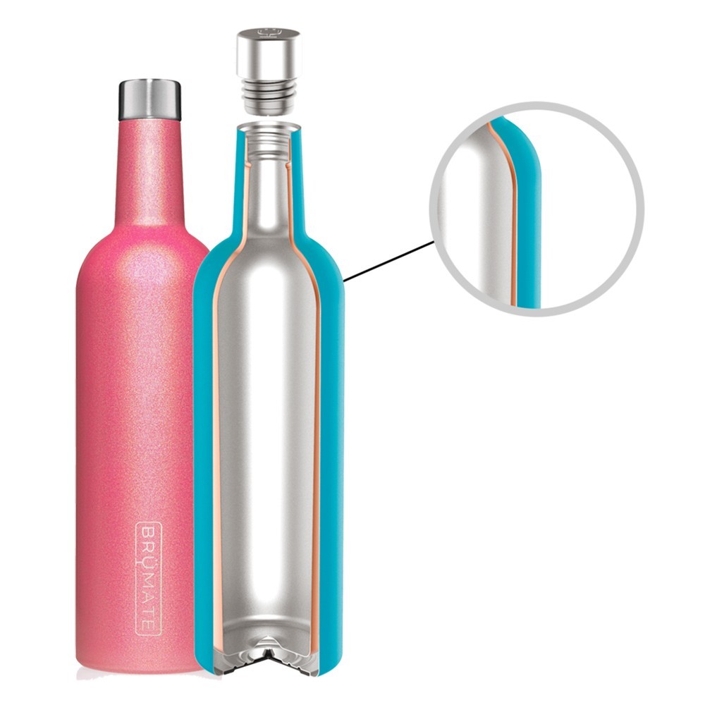 Brumate Triple-Insulated Winesulator 25oz Wine Bottle Holder – Keeps Cold 24+hrs