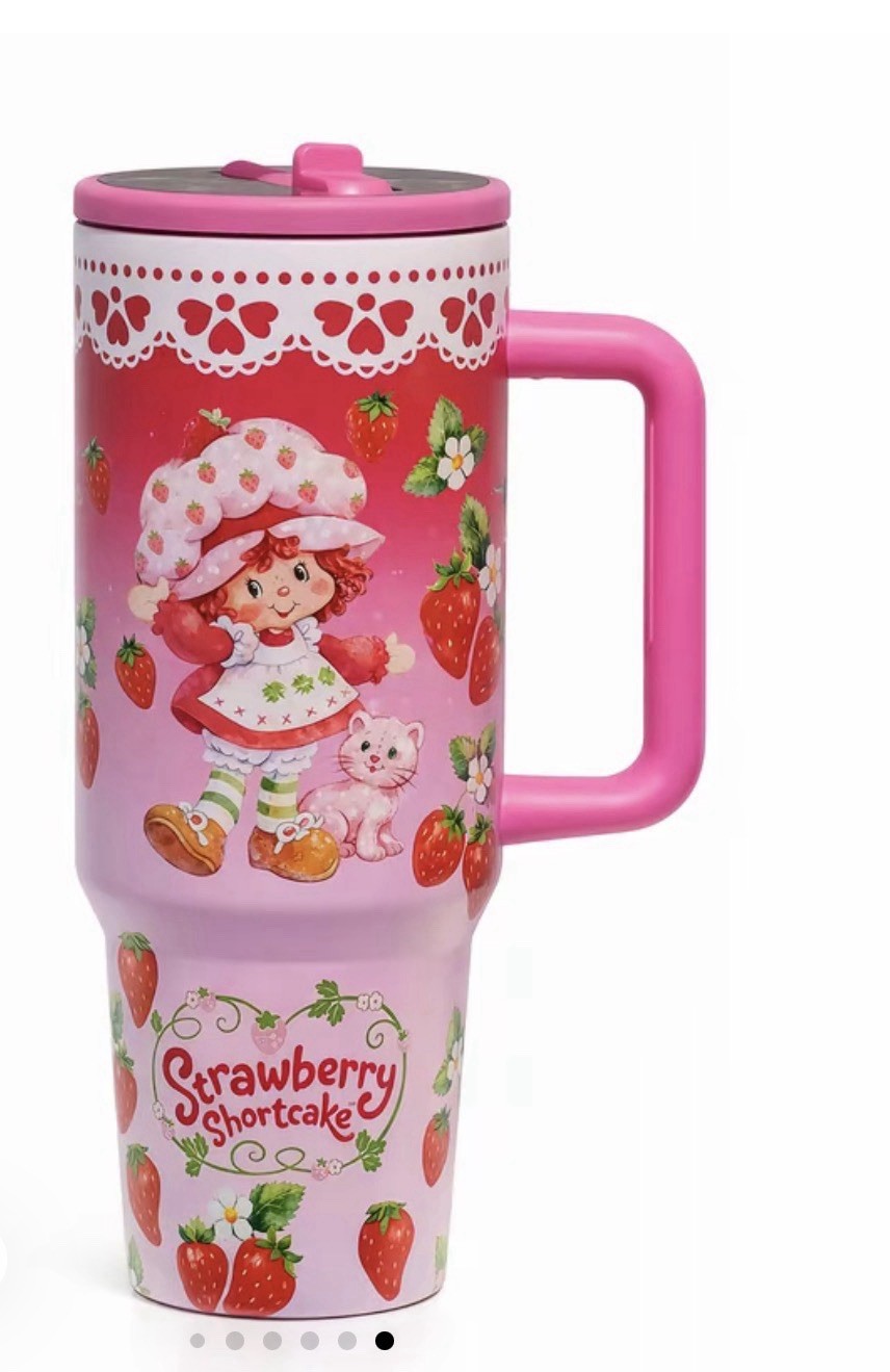 Doble Wall 40oz Stainless Steel Tumbler Strawberry Shortcake 12hrs Hot 24 Cold