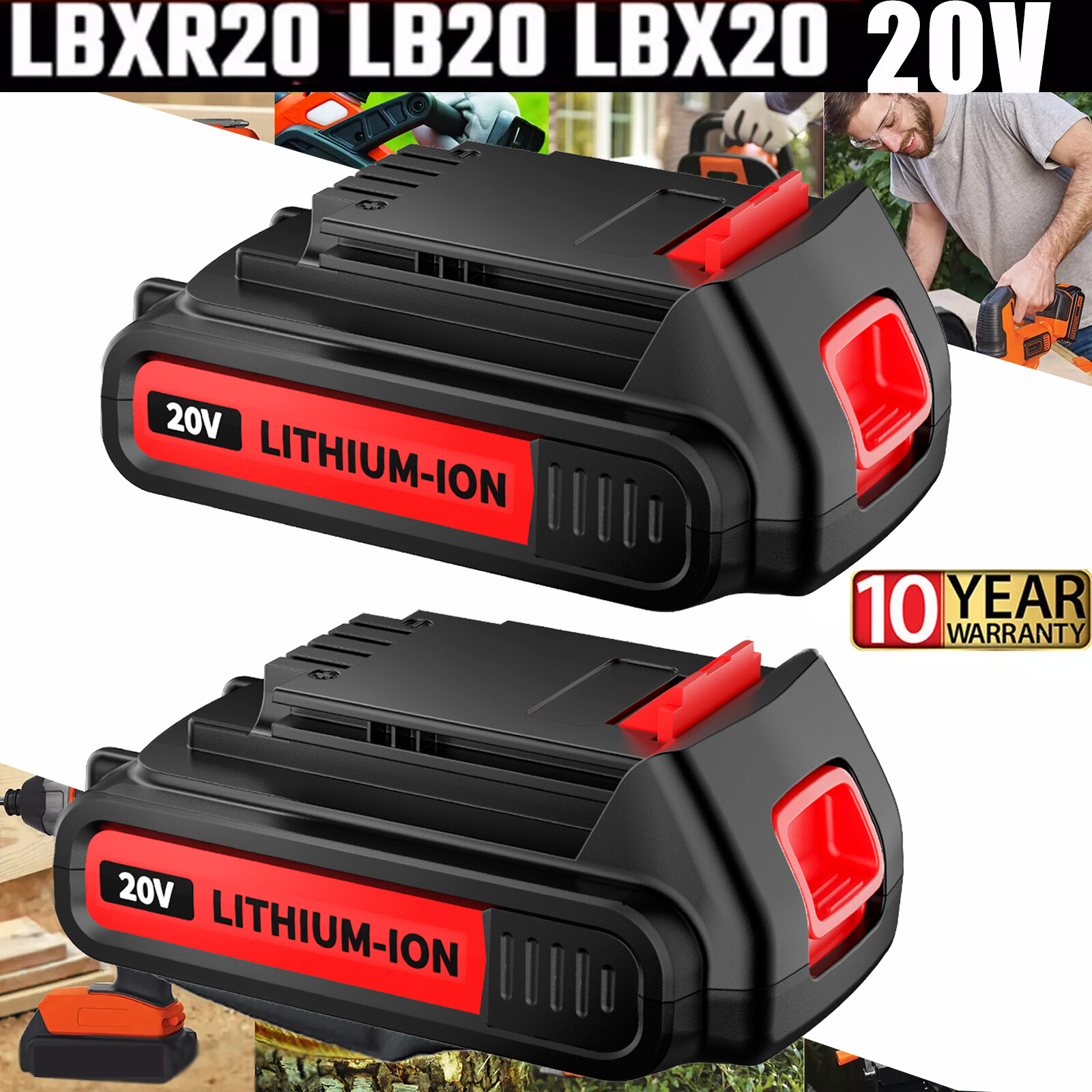 1.5Ah 3.8Ah 20V for Black Decker 20 Volt MAX Lithium LBXR20 LB20 LBX20 Battery