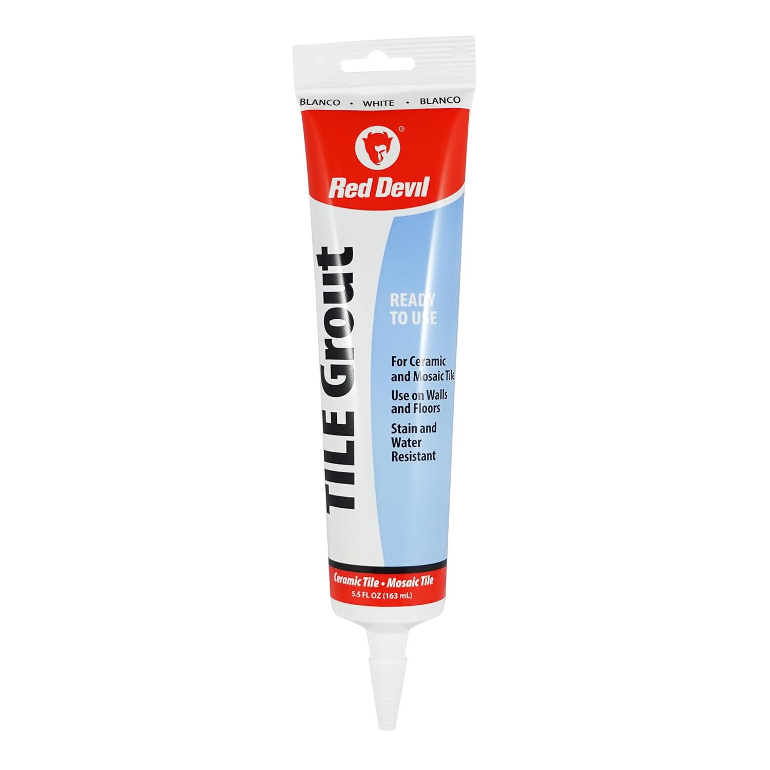 0425 Pre-Mixed Tile Grout Squeeze Tube, 5.5 Oz., White