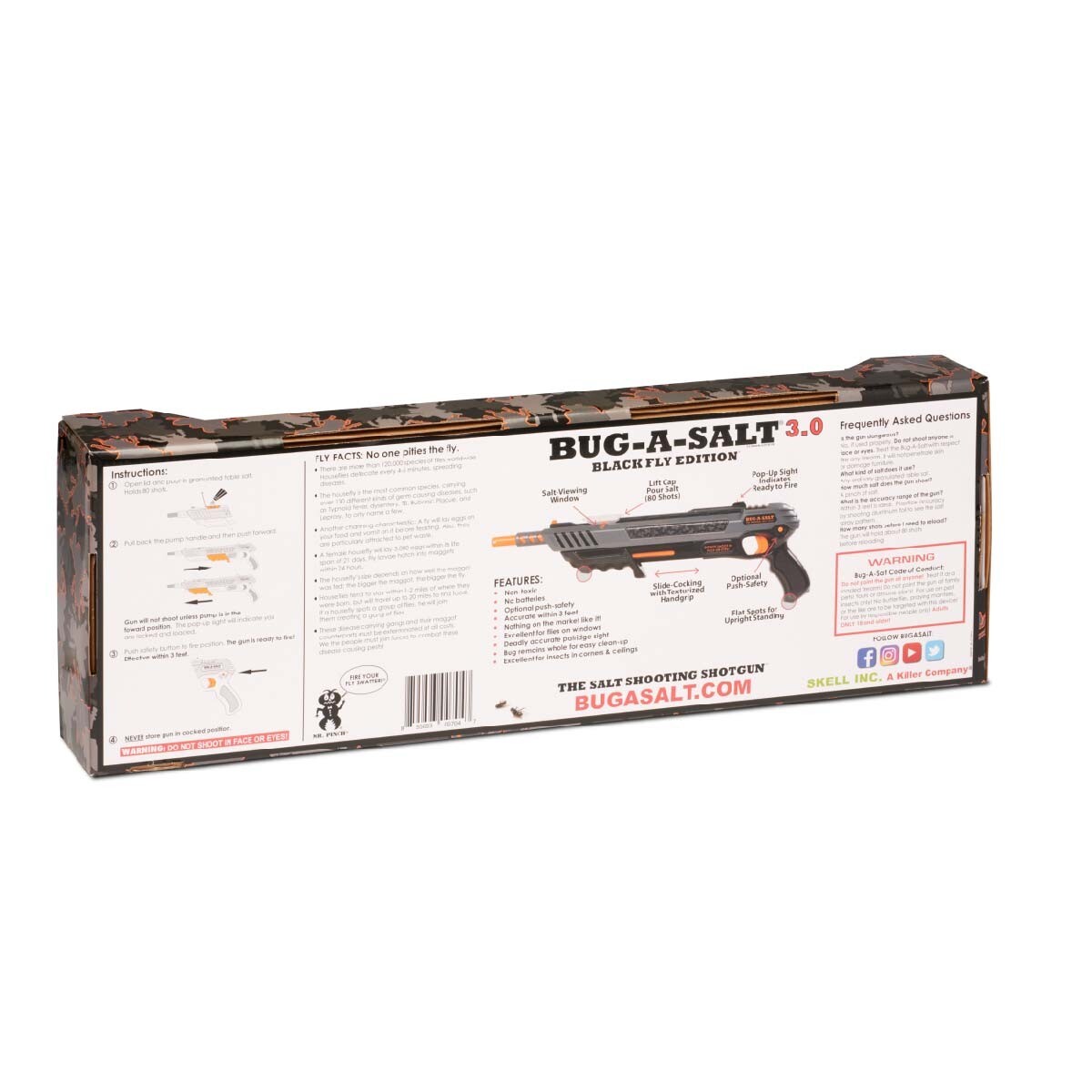 REFURBISHED BUG-A-SALT BLACK FLY 3.0 GUN