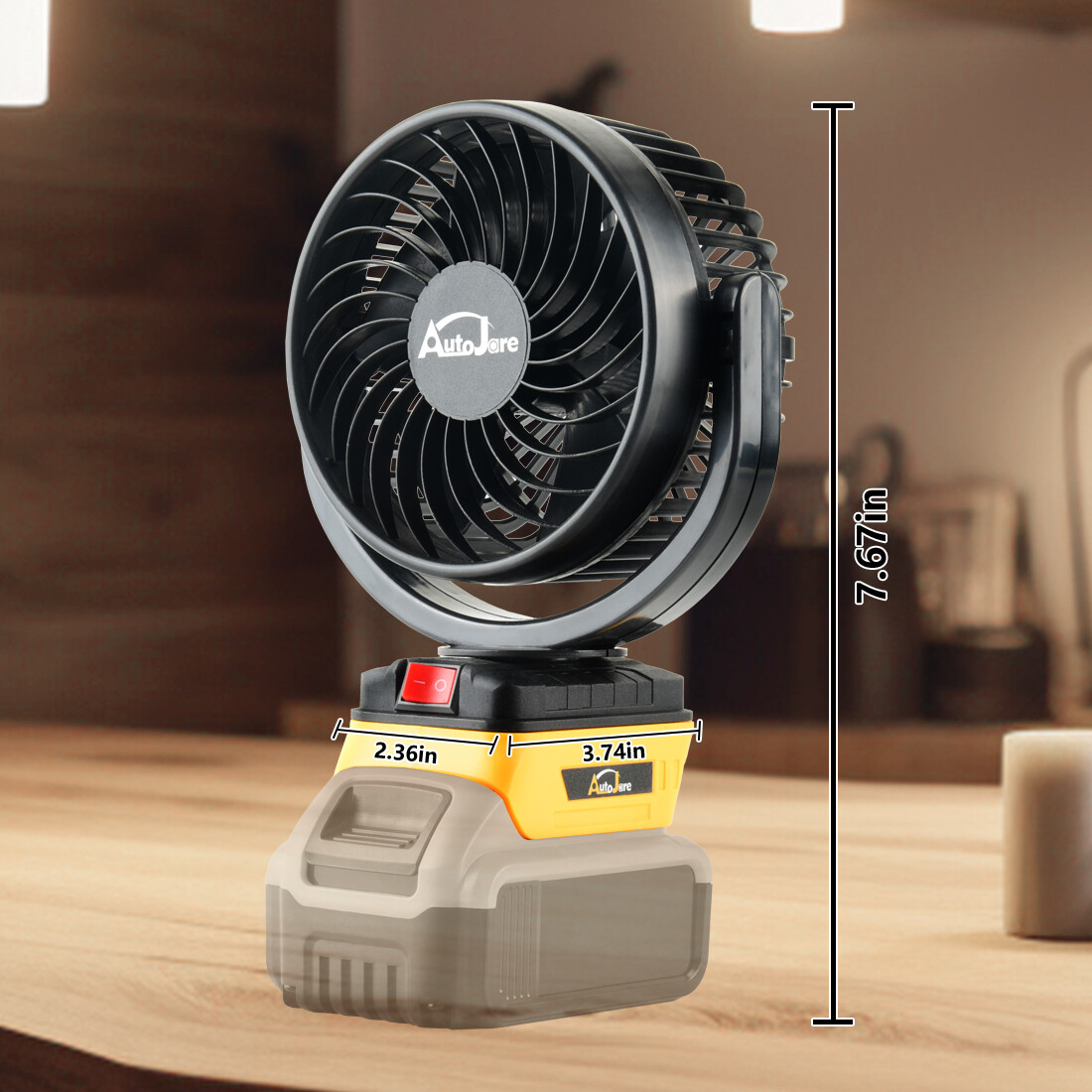 Camping Fan for Dewalt 20V Max Battery Cordless Jobsite Fan Portable Outdoor