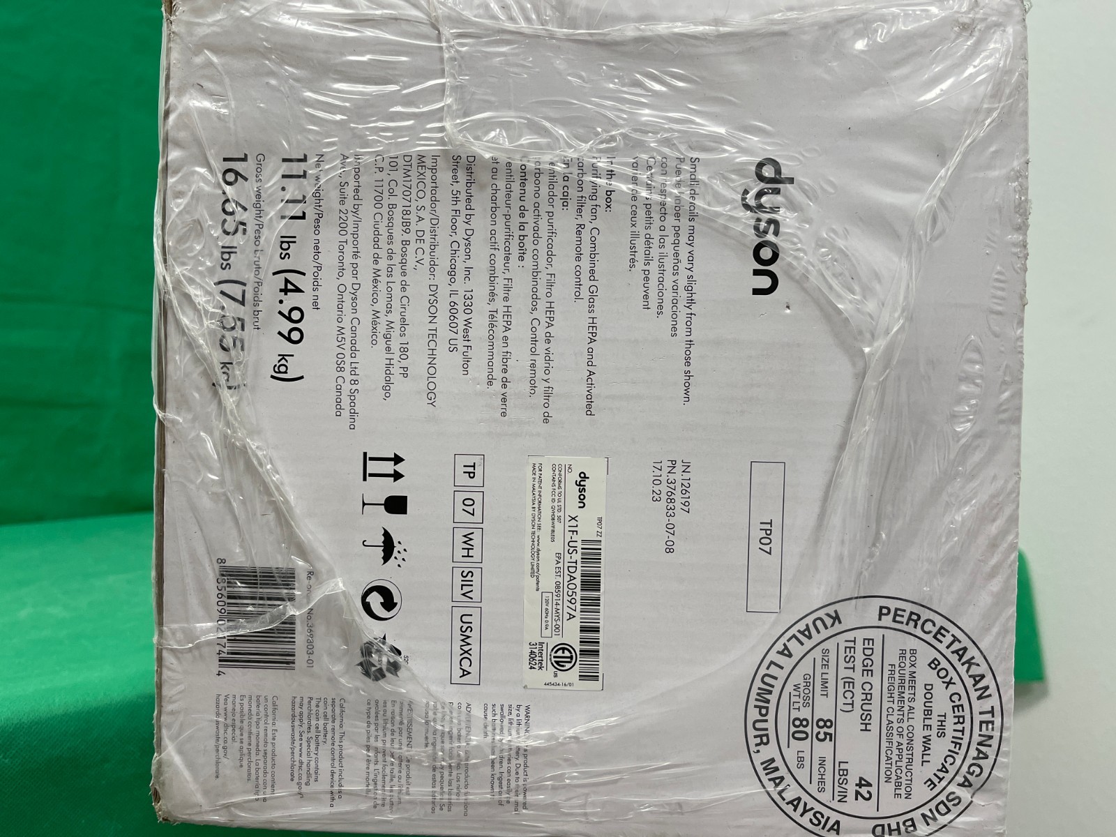 Dyson Purifier Cool Purifying Fan TP07 – White/Silver -NEW