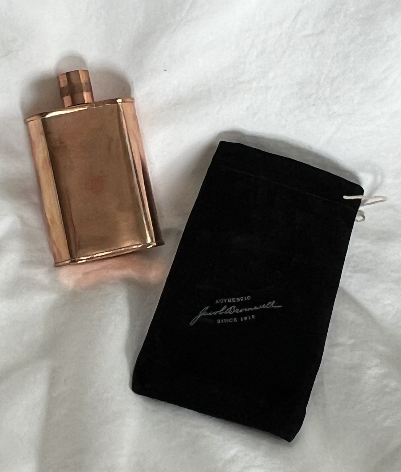 JACOB BROMWELL COPPER FLASK VERMONTER 9oz 5″ TIN-lined Natural Patina
