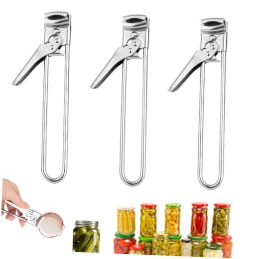 3pcs Adjustable Stainless Steel Jar Openers, Multifunctional Metal Manual
