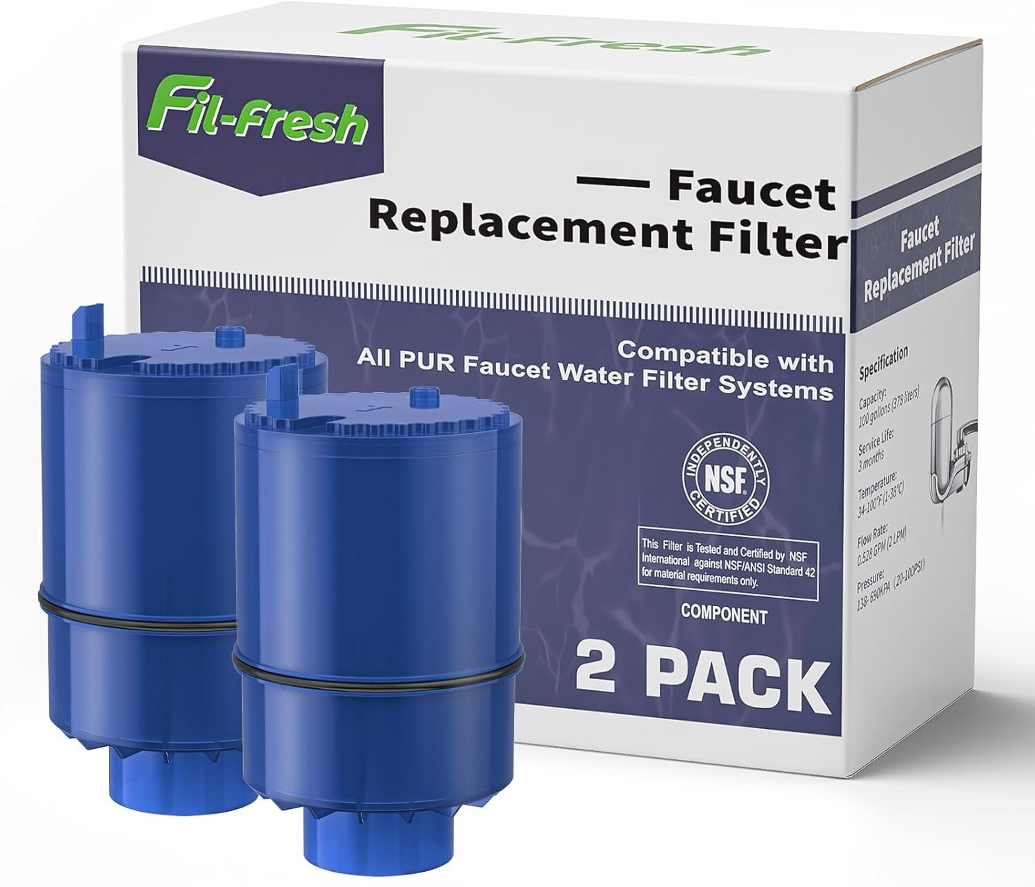 RF-9999 Faucet Water Filter Replacement for FM3700 PFM400H, 2/3/4/6/8/12 Packs