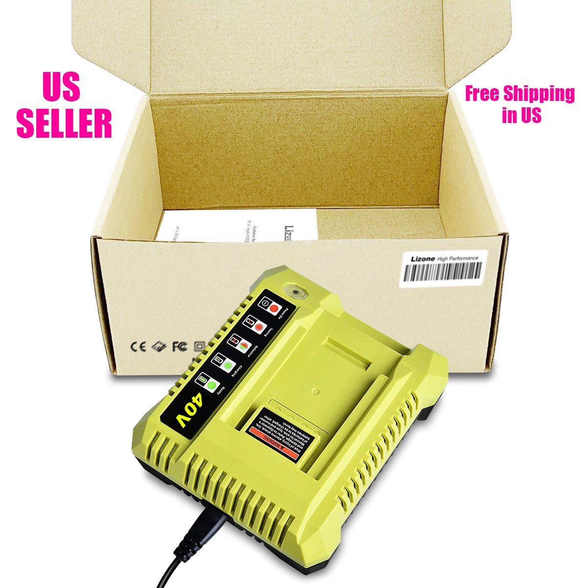 OP401 40 Volt Fast Charger for Ryobi 40V Lithium Battery Rapid Charger