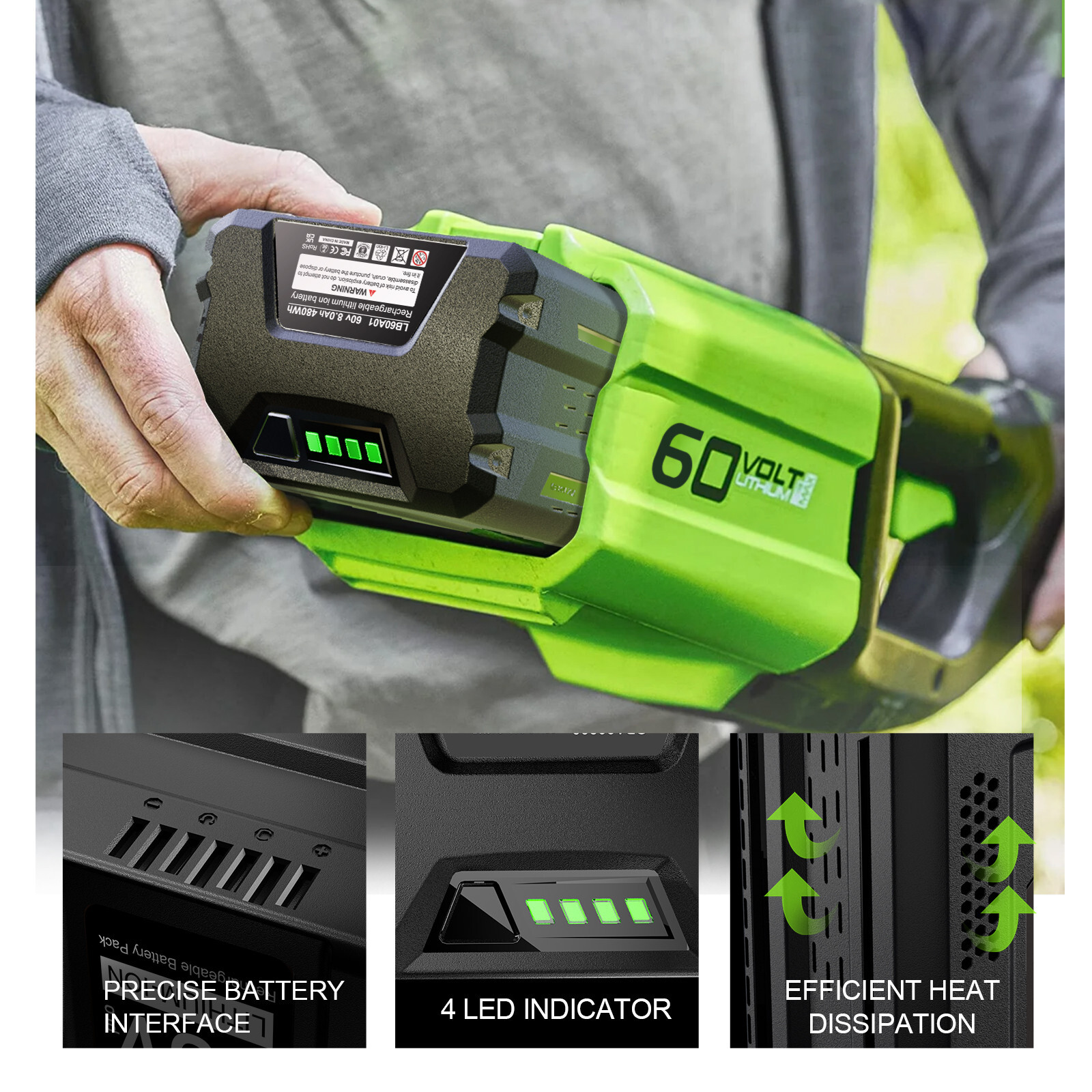 9 Ah / 5 Ah Lithium-ion Battery For Greenworks 60V PRO Max LB605 LB60A02 LB60A00