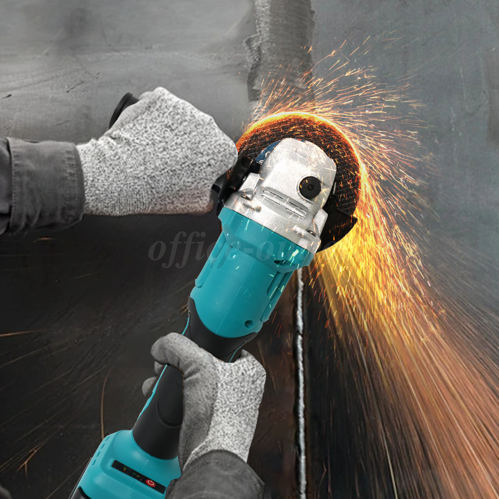 21V Brushless Angle Grinder 4″ Cordless Angle Grinder Kit with 2-1300mah Battery