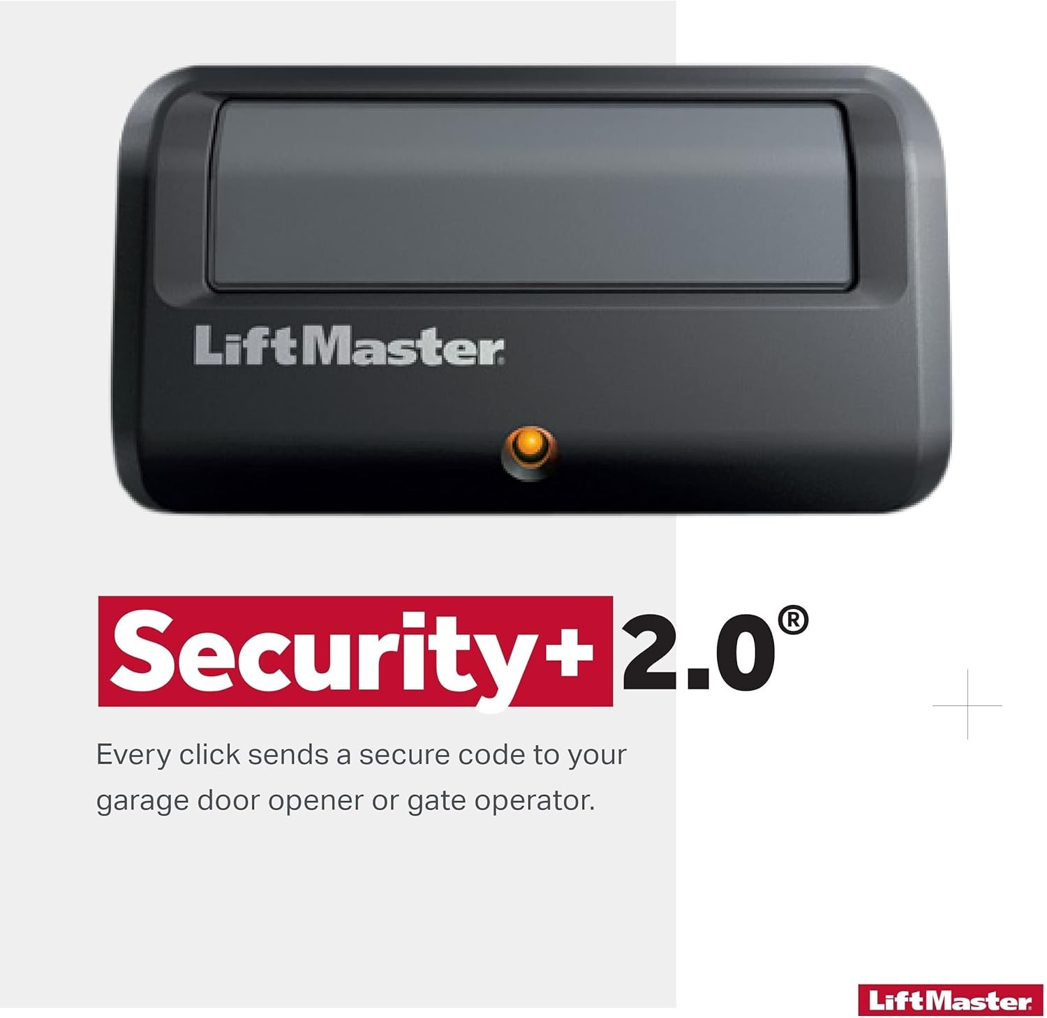 LiftMaster 891LM Security 2.0 1-Button Gate Operator Remote Control w/Visor Clip