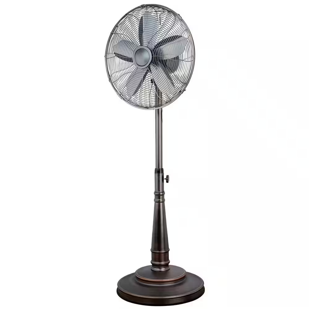 16 In. Retro Oscillating Stand Fan with Oil Rubbed Bronze Finish