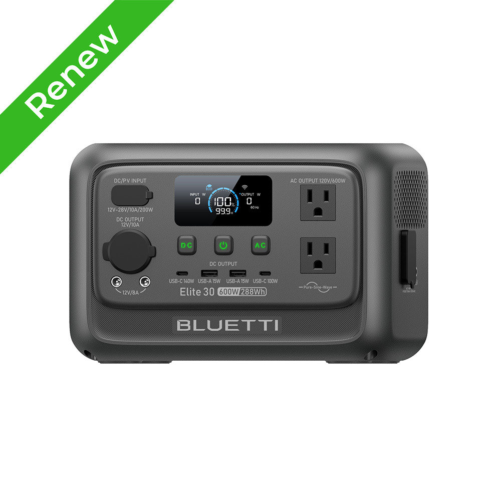 BLUETTI Elite 30 V2 288Wh Portable Power Station Generator for Road Trip