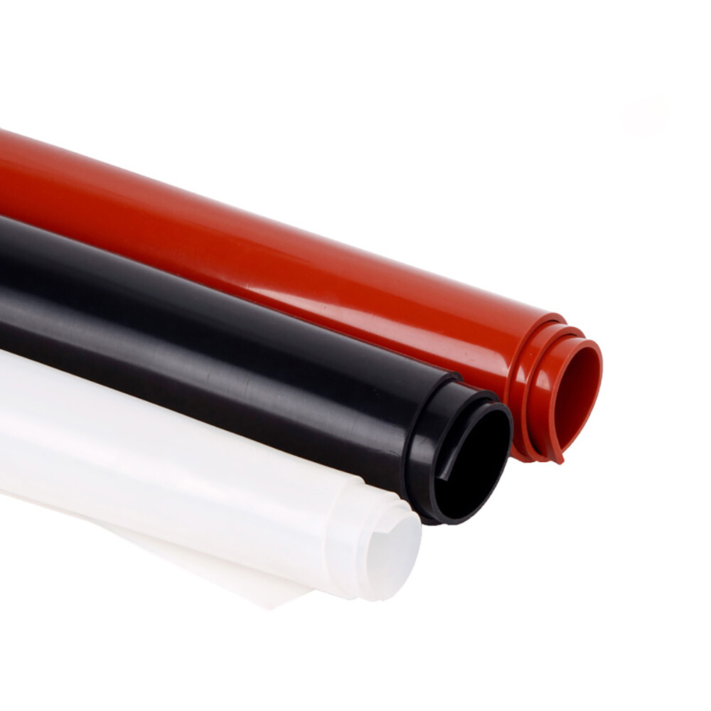 Silicone Sheet 0.1-3mm Thick Clear/White/Black/Red Rubber Gasket Pad Wide 500mm